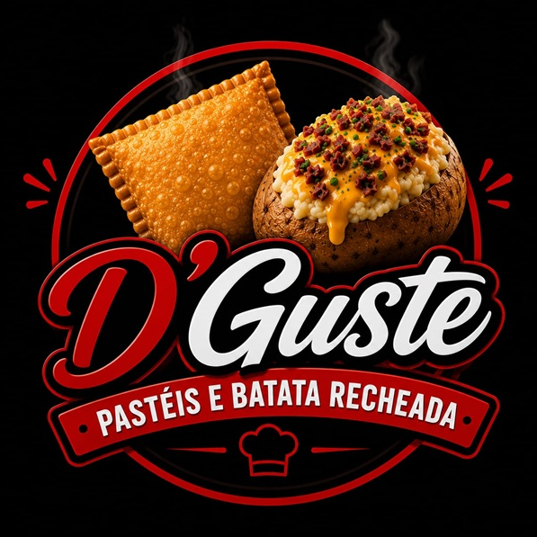 Dguste pasteis e batata recheada - logo