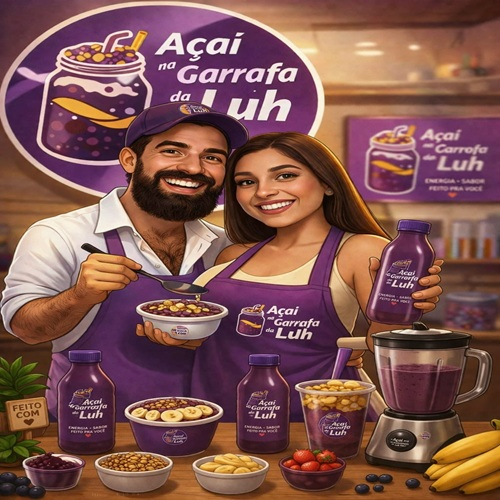 Açaí Na Garrafa Da LU - logo