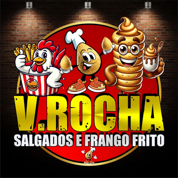 V. ROCHA SALGADOS E FRANGO FRITO - logo