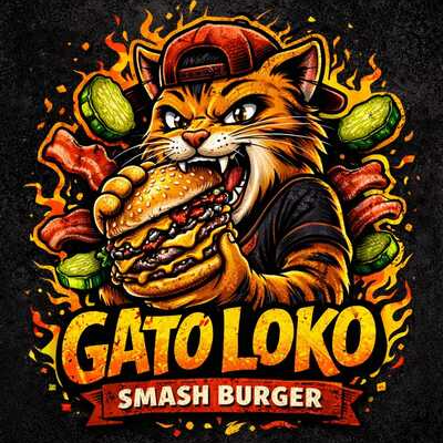 Gato Loko Smash Burger - logo