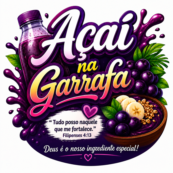 Açaí na garrafa - logo