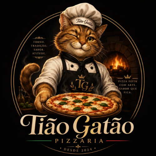 Pizzaria Tião Gatão  - logo