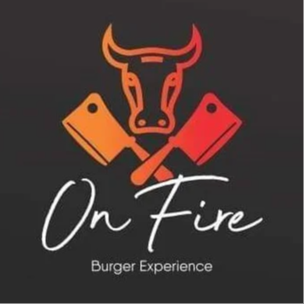 on fire burguer shop - logo
