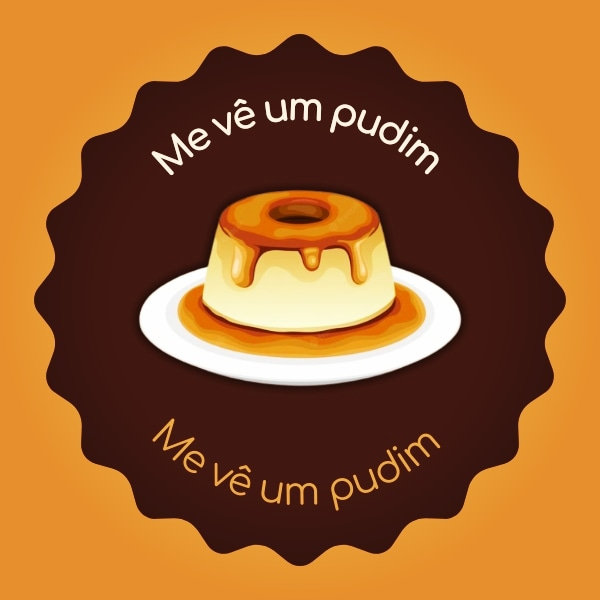Me vê um pudim - logo