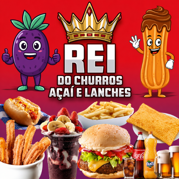 Rei dos Churros Açaí e Lanches - logo