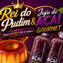 Rei do Pudim e Juju de Açaí Gourmet - logo