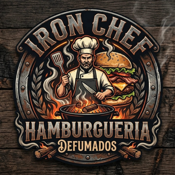 Iron Chef Hamburgueria Defumados - logo