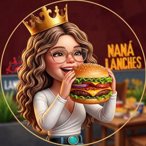 Naná Lanches e Porções  - logo
