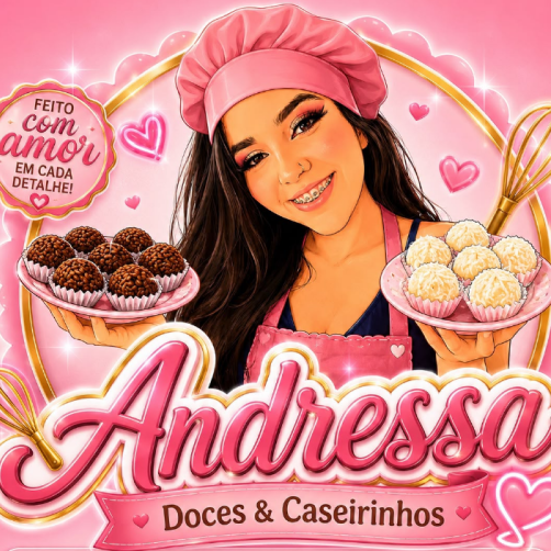 Andressa Doces & Caseirinhos - logo