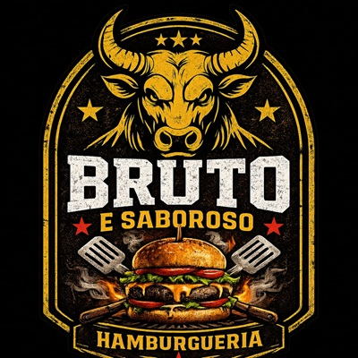 Bruto e Saboroso hambúrgueria - logo
