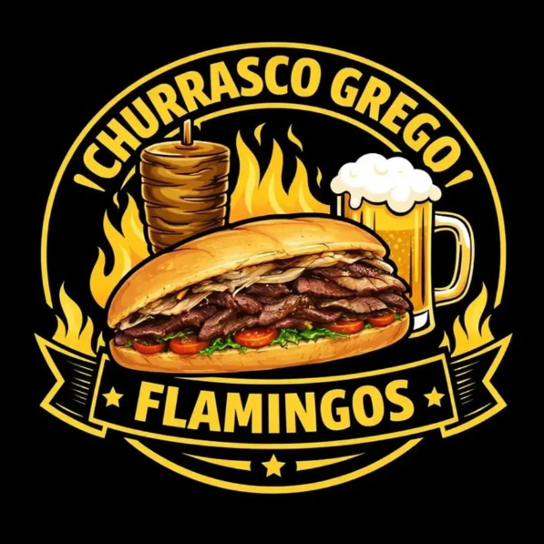Churrasco grego flamingos - logo