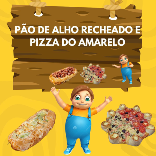 Pão de Alho Recheado e Pizza do Amarelo - logo