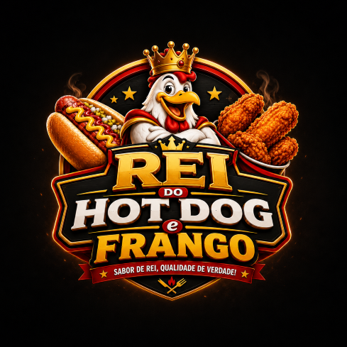 Rei do Hot Dog e Frango - logo
