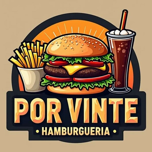 POR VINTE - HAMBURGUERIA - logo